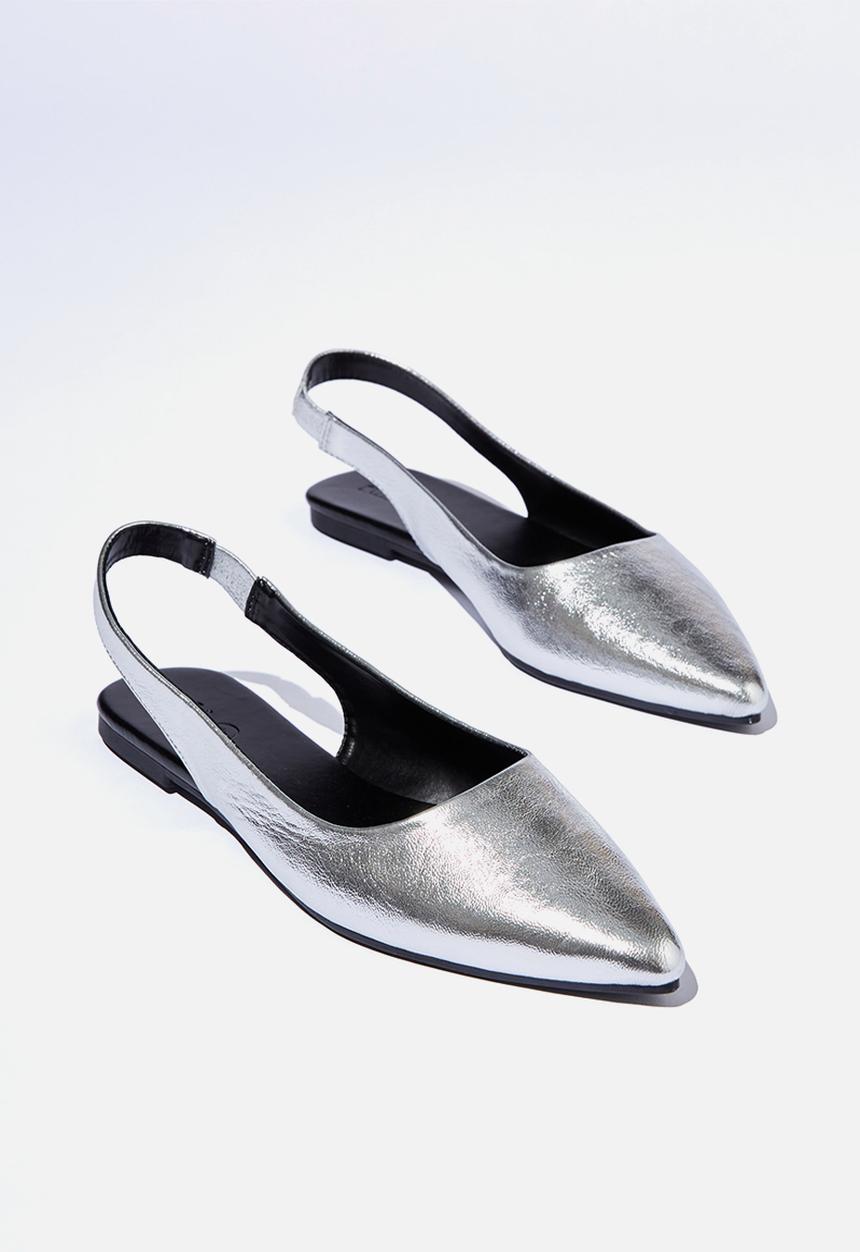 Cotton On - Prima slingback ballerina - silver textured