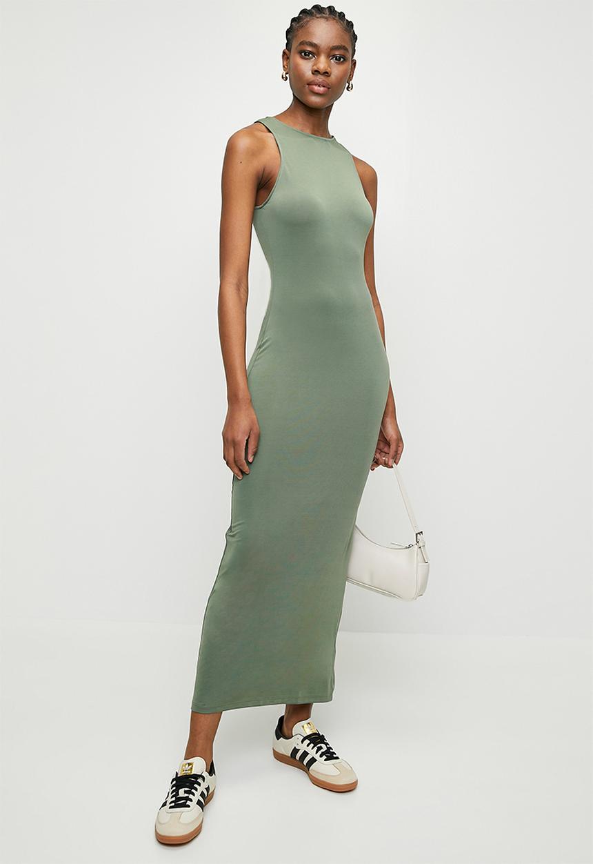 Superbalist - 2 pack tank dress - cobble stone & laurel wreath
