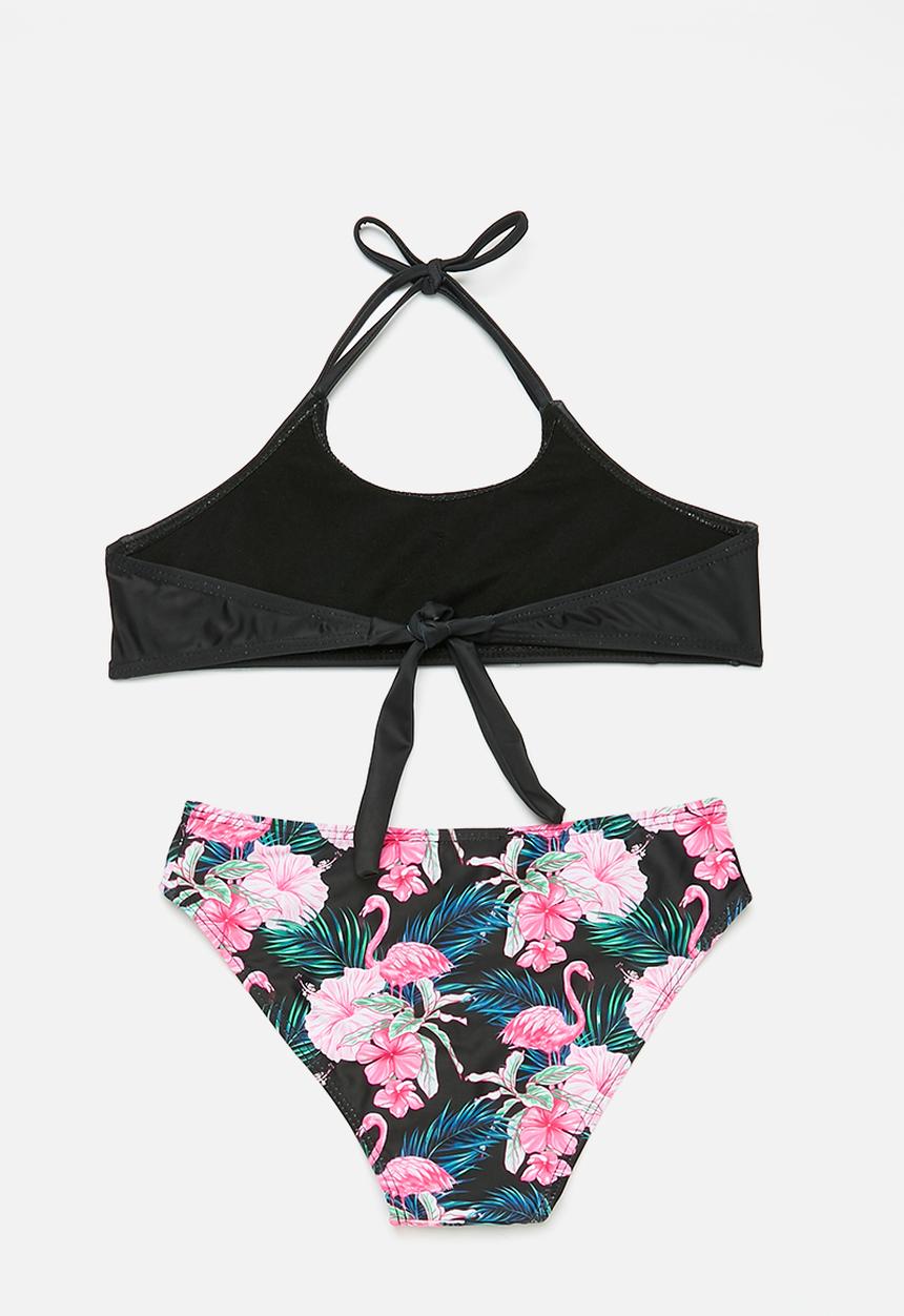 Pop Candy - Halter neck bikini set - black