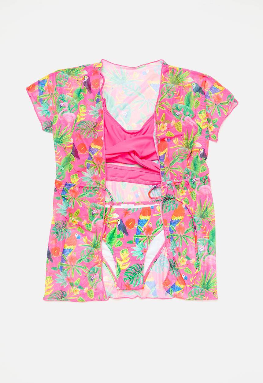 Pop Candy - Kaftan & bikini set - multi