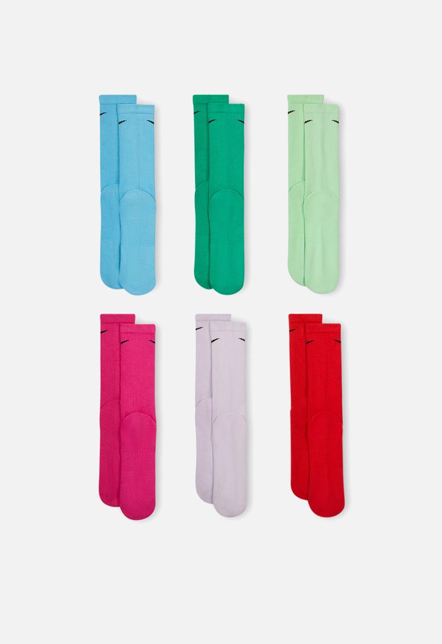 Nike - Nike Everyday Plus Cushioned Crew Training Socks  6 pack - assorted
