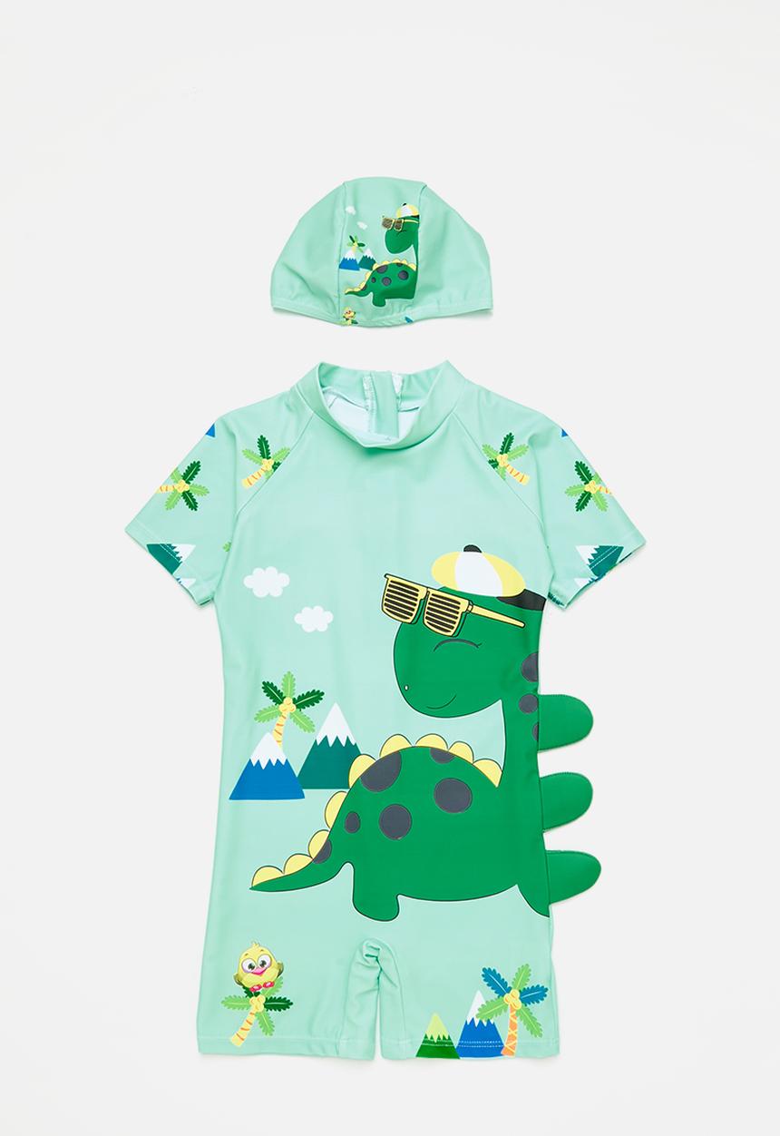 Pop Candy - 2 Piece printed swim set - green