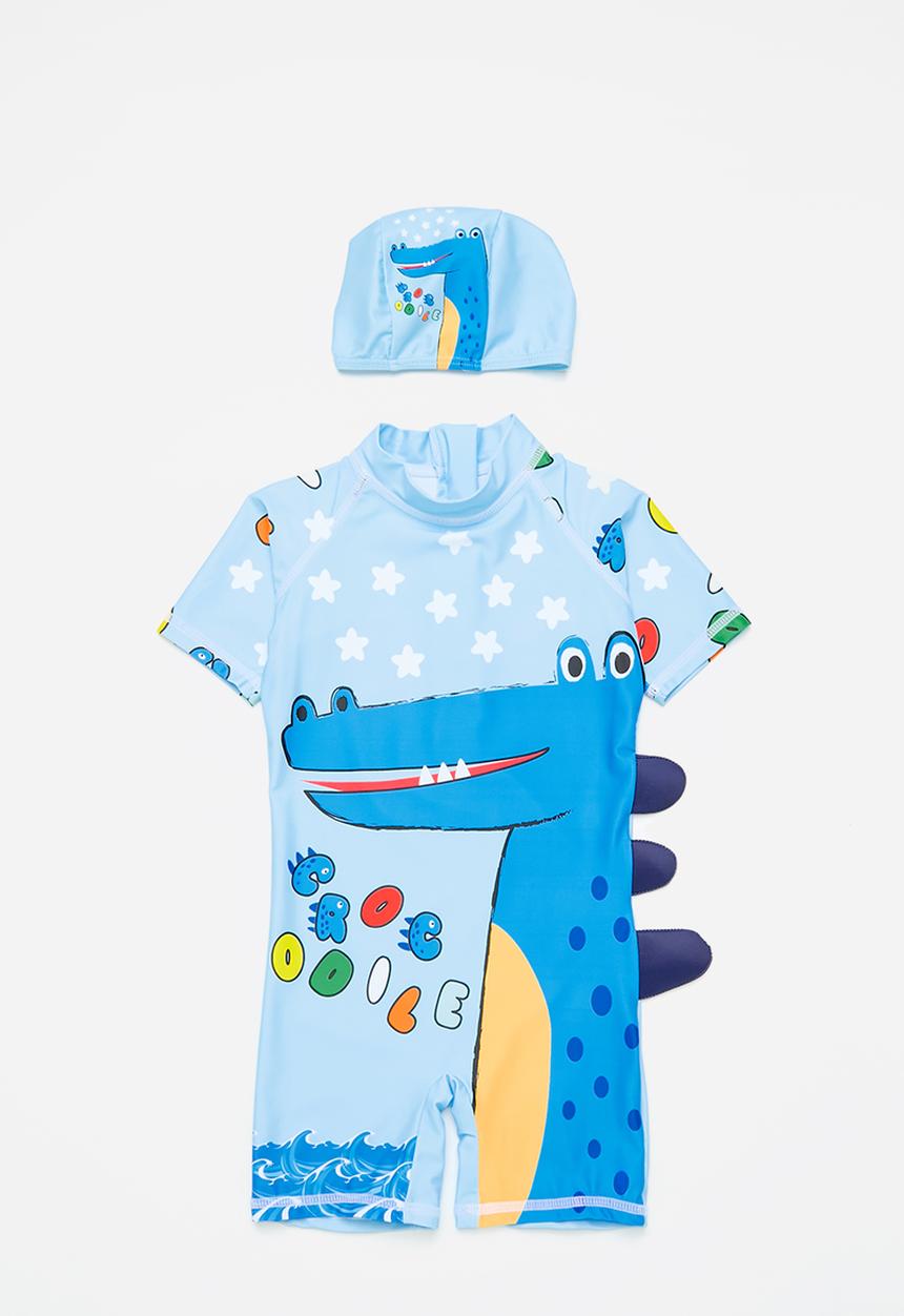 Pop Candy - 2 Piece printed swim set - blue