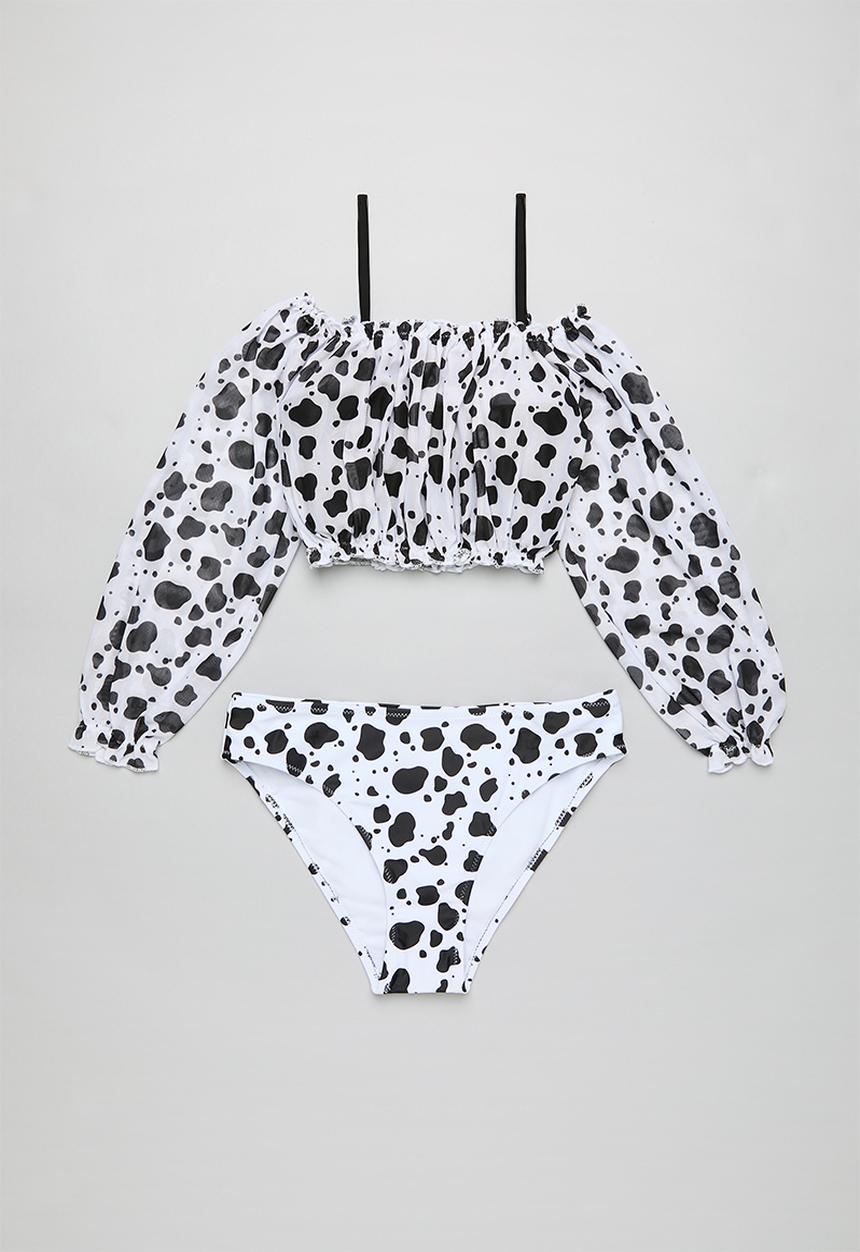 Pop Candy - 3 Piece bikini set - black & white