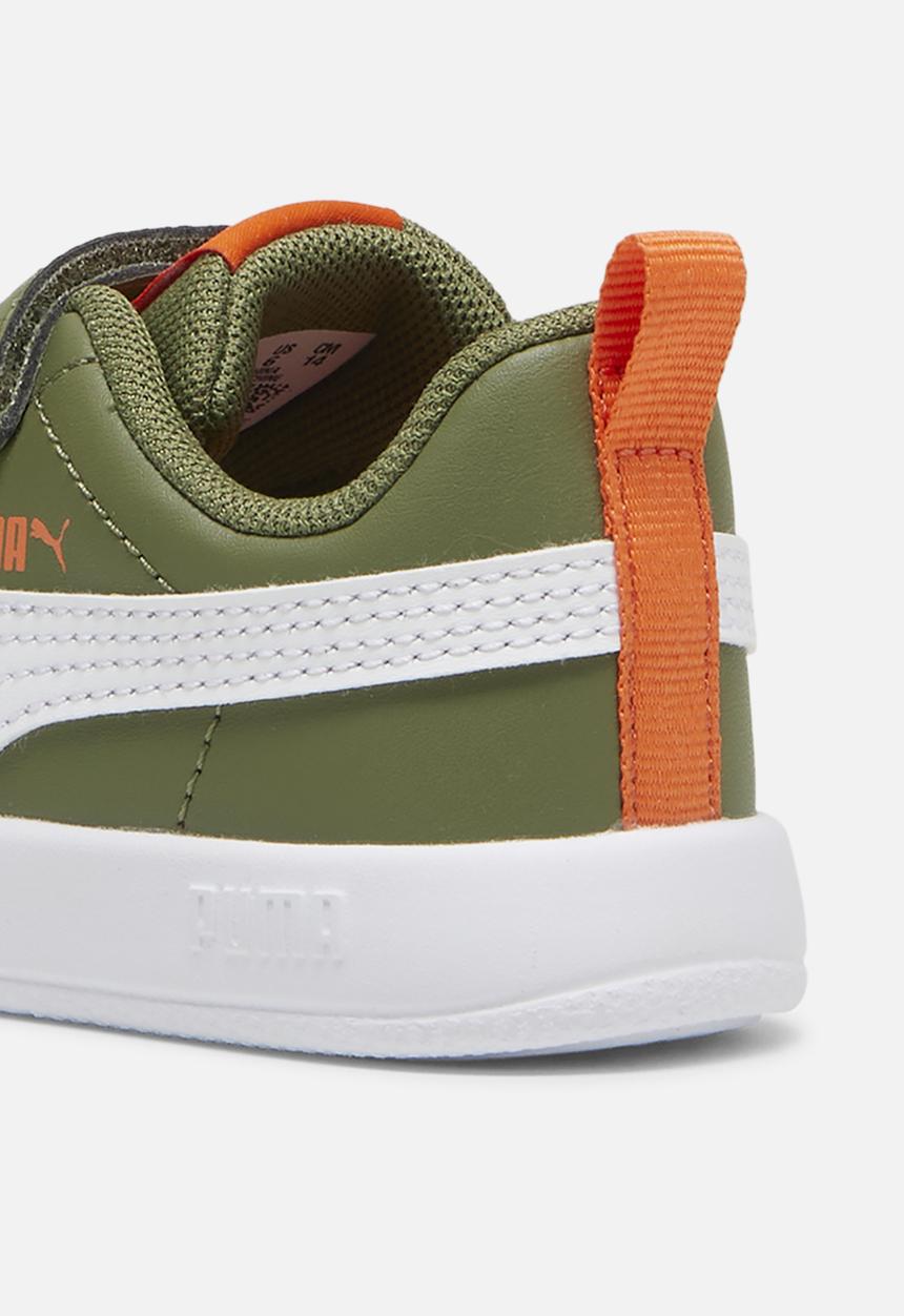 PUMA - Courtflex V3 V Inf - Puma Olive-Puma White