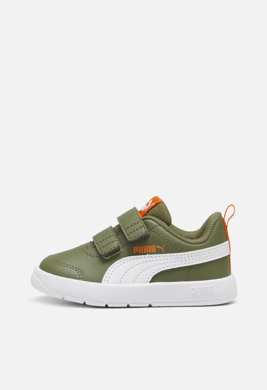 PUMA - Courtflex V3 V Inf - Puma Olive-Puma White