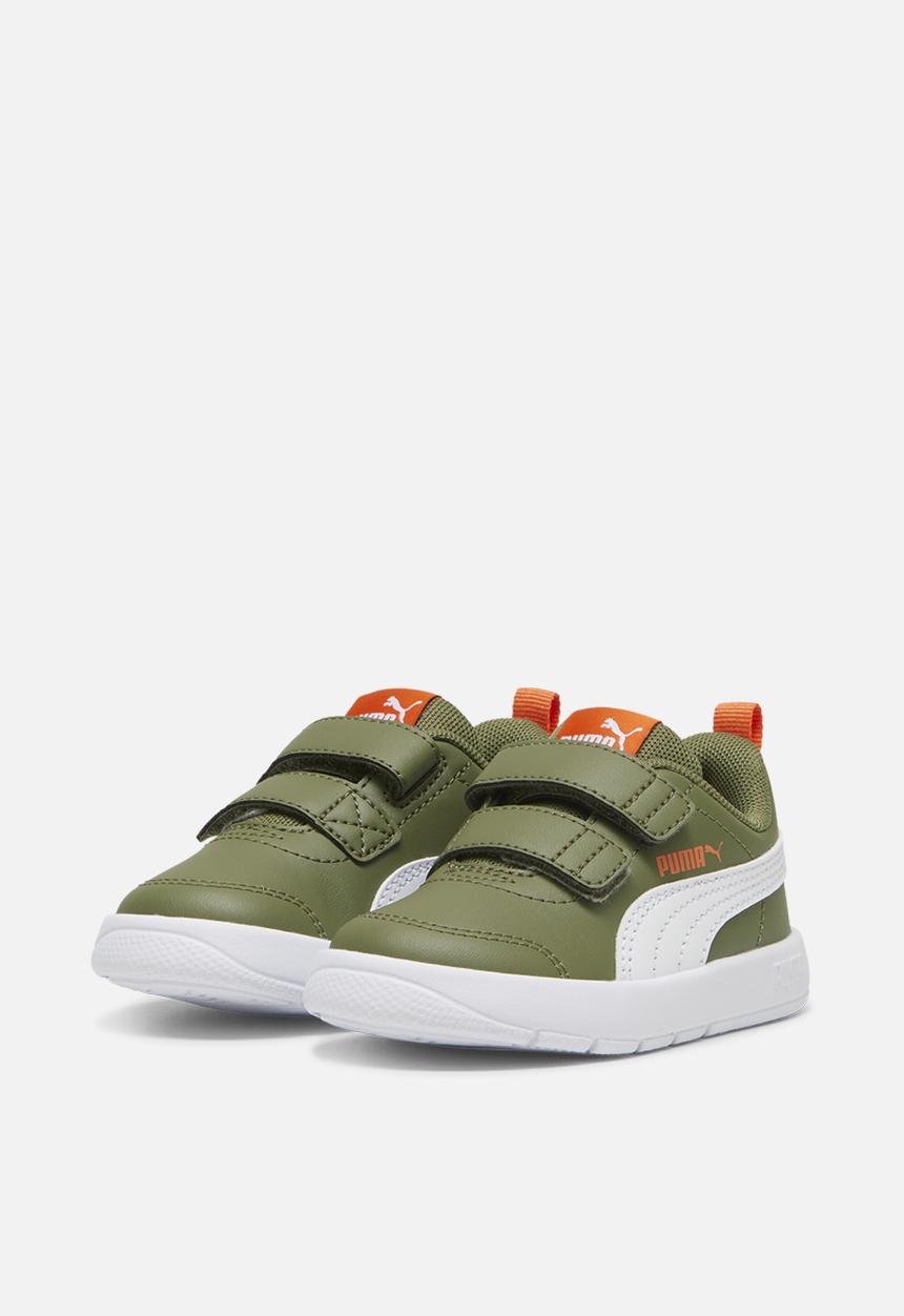 PUMA - Courtflex V3 V Inf - Puma Olive-Puma White