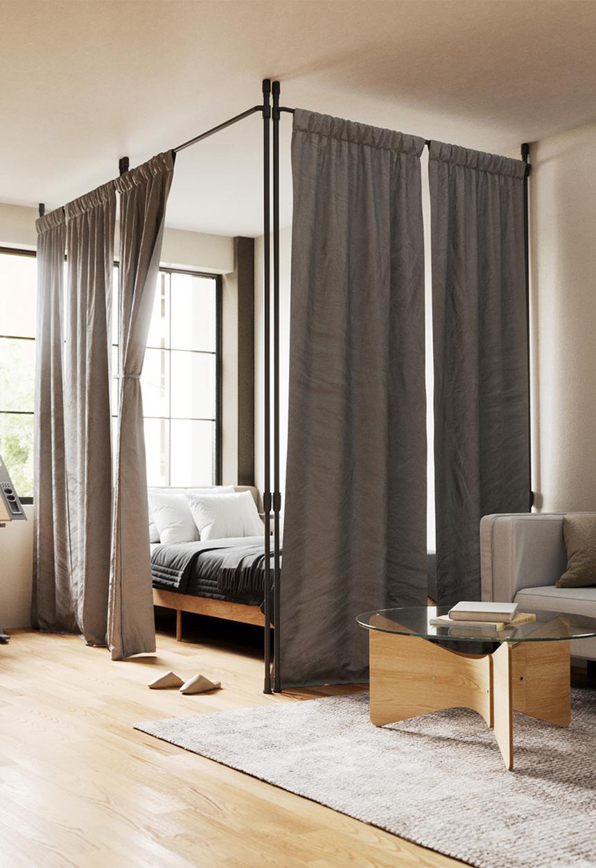 Umbra - Anywhere curtains rod & room divider - black