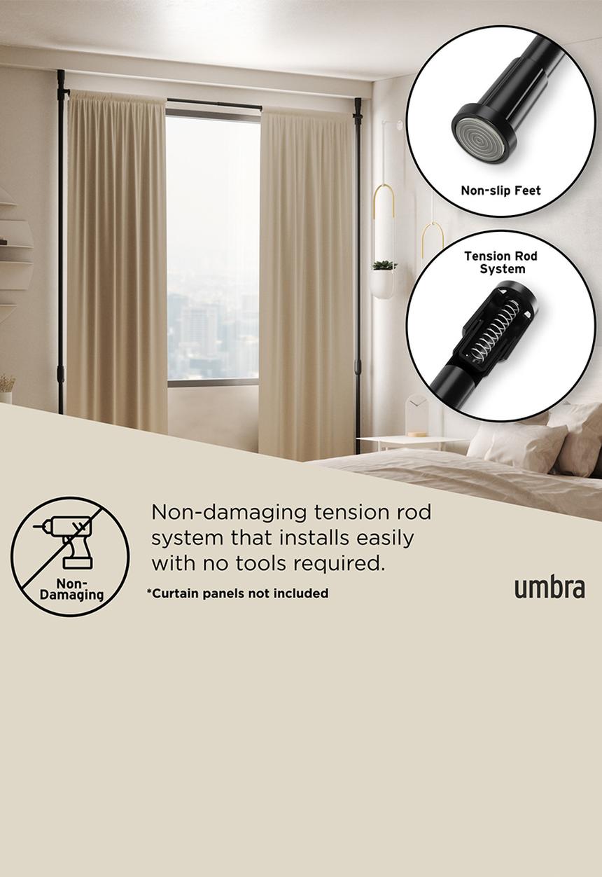 Umbra - Anywhere curtains rod & room divider - black