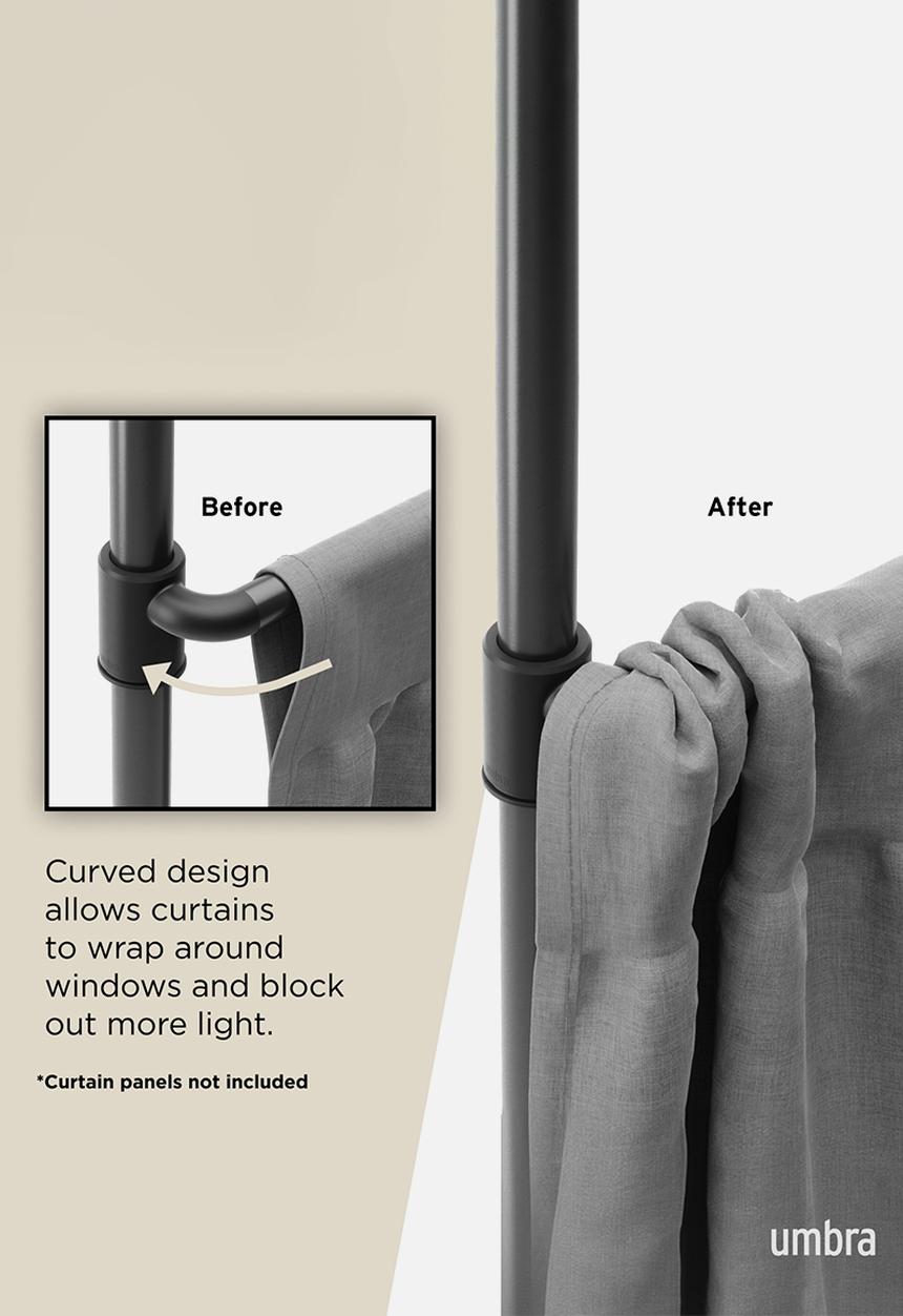 Umbra - Anywhere curtains rod & room divider - black