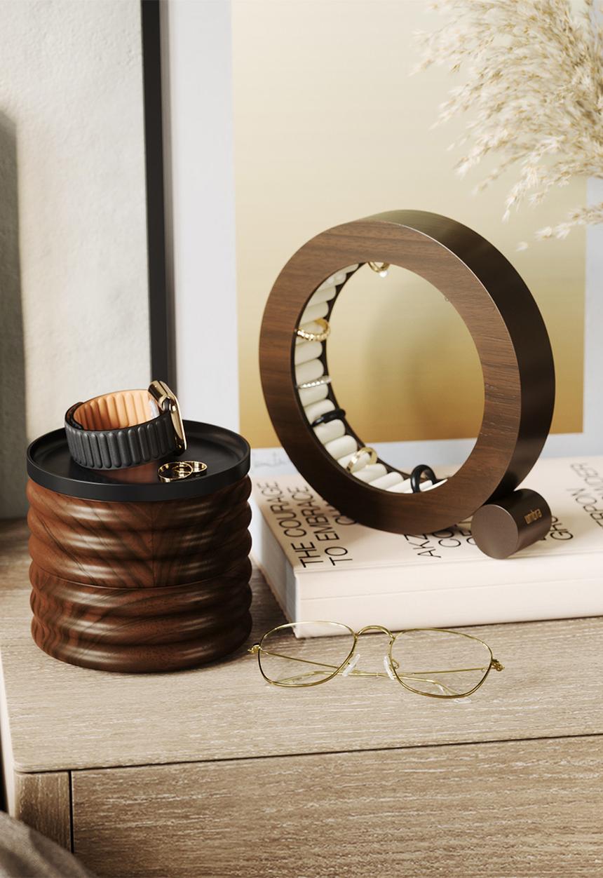 Umbra - Ferris ring holder - walnut