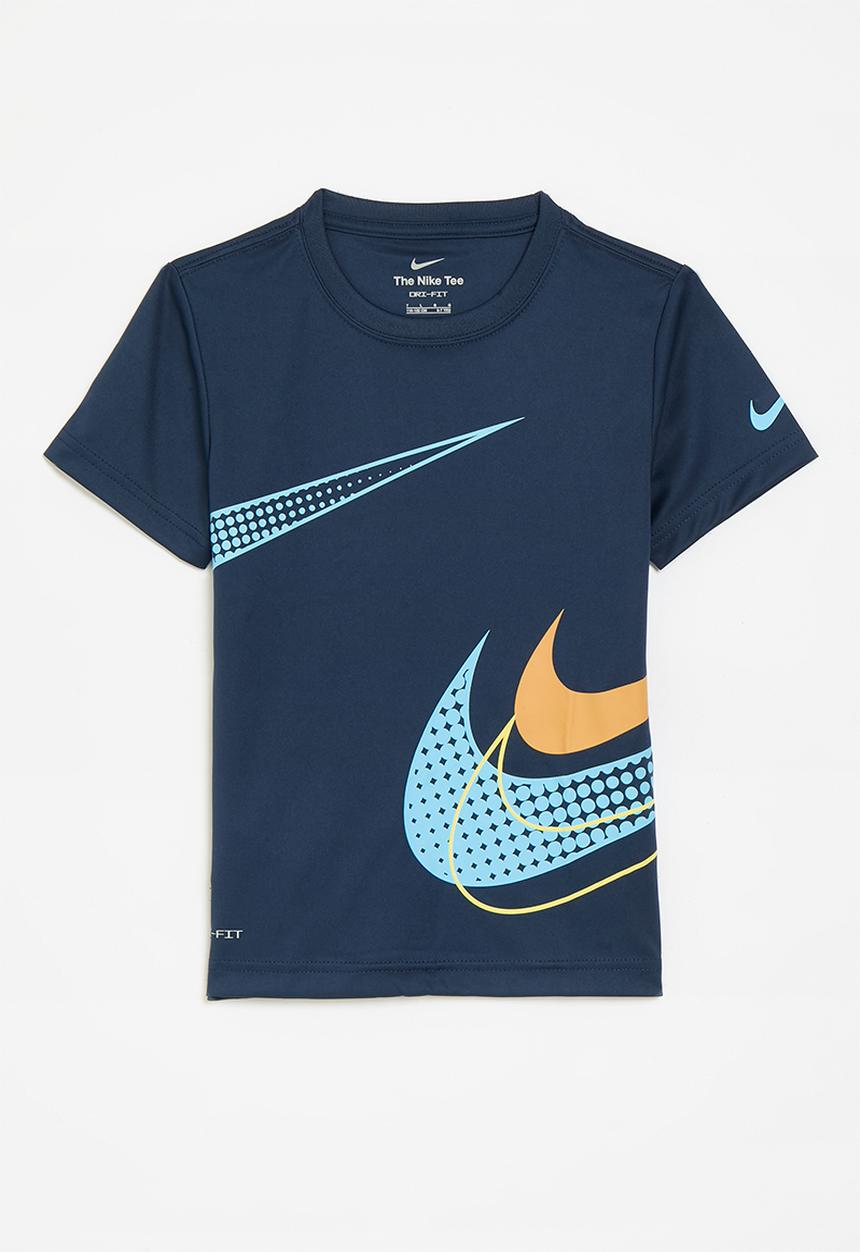 Nike - Nkb swoosh wrap dri fit short sleeve tee - midnight navy