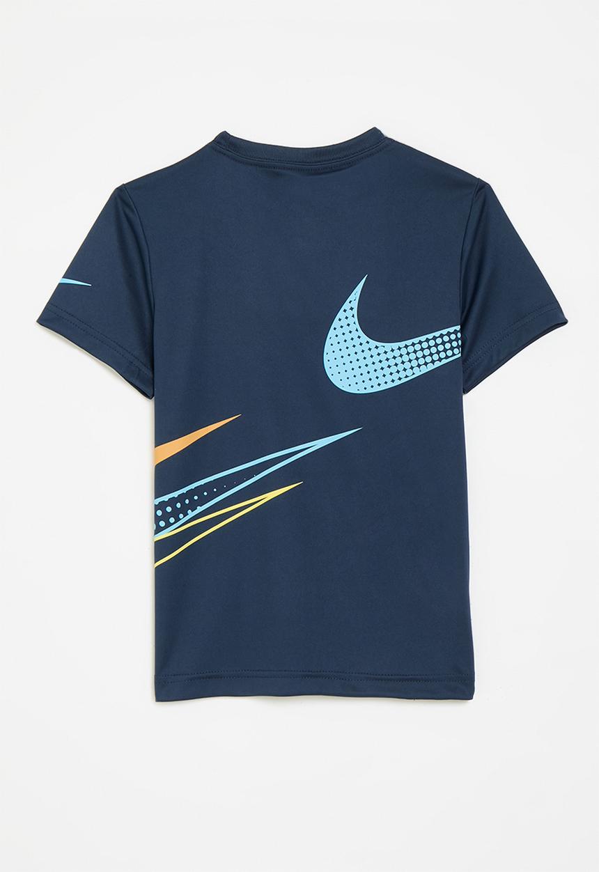 Nike - Nkb swoosh wrap dri fit short sleeve tee - midnight navy