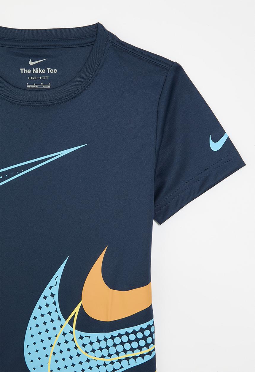 Nike - Nkb swoosh wrap dri fit short sleeve tee - midnight navy