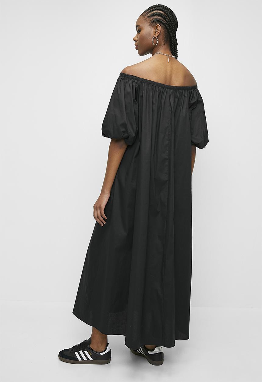 Superbalist - Puff sleeve maxi trapeze dress - black