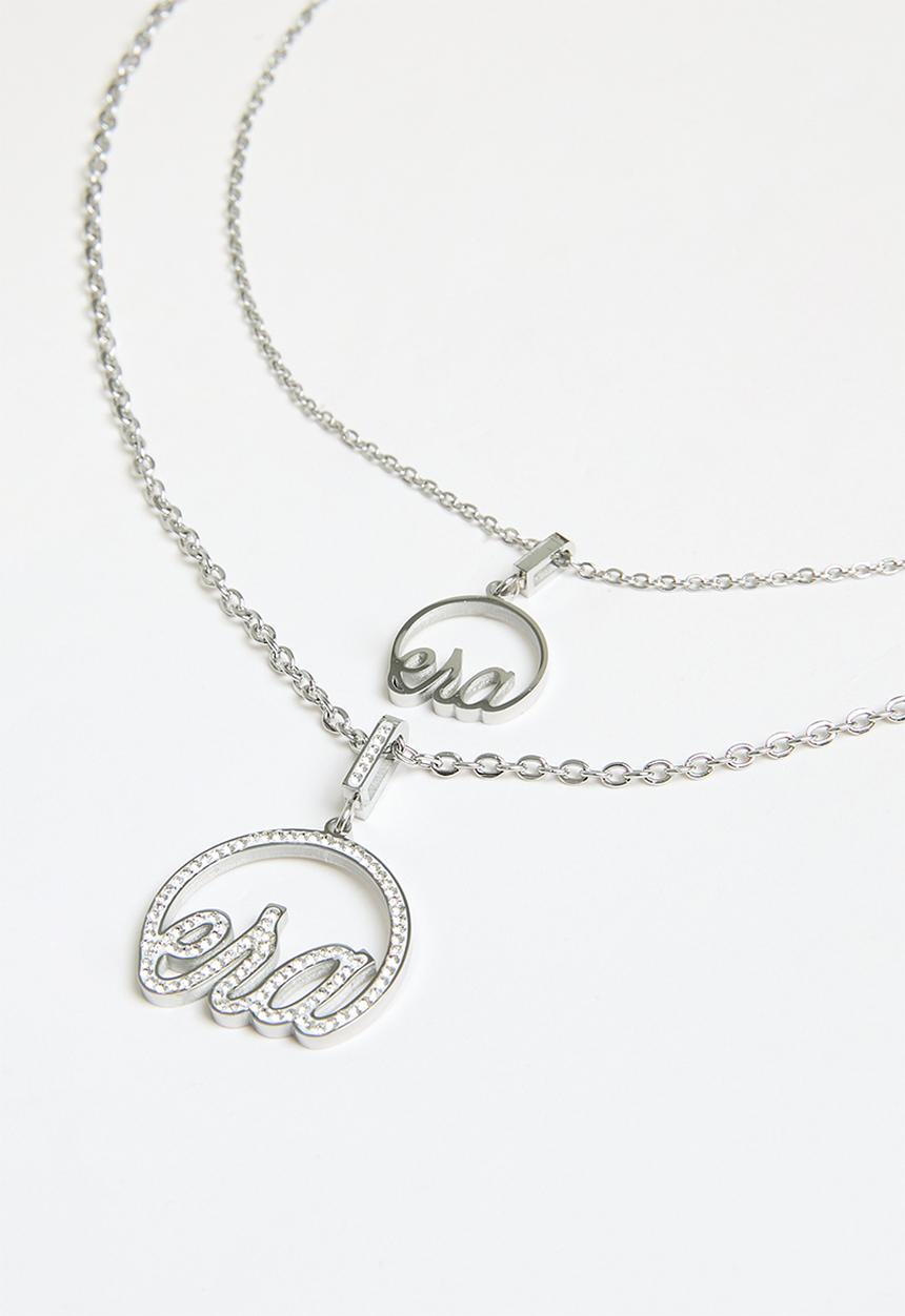 ERA by DJ Zinhle - Era precious stacked necklace - silver