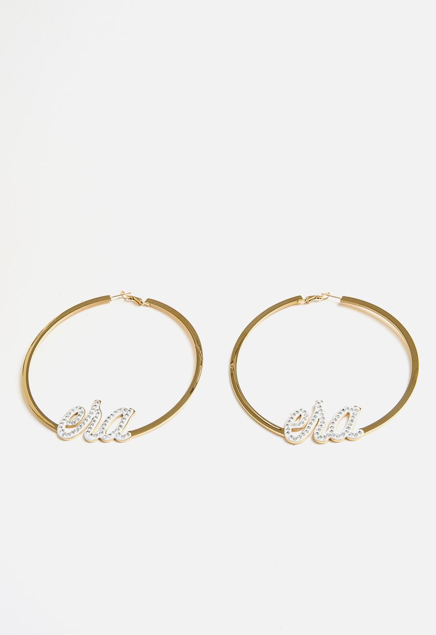 ERA by DJ Zinhle - Era precious extra large hoops - gold
