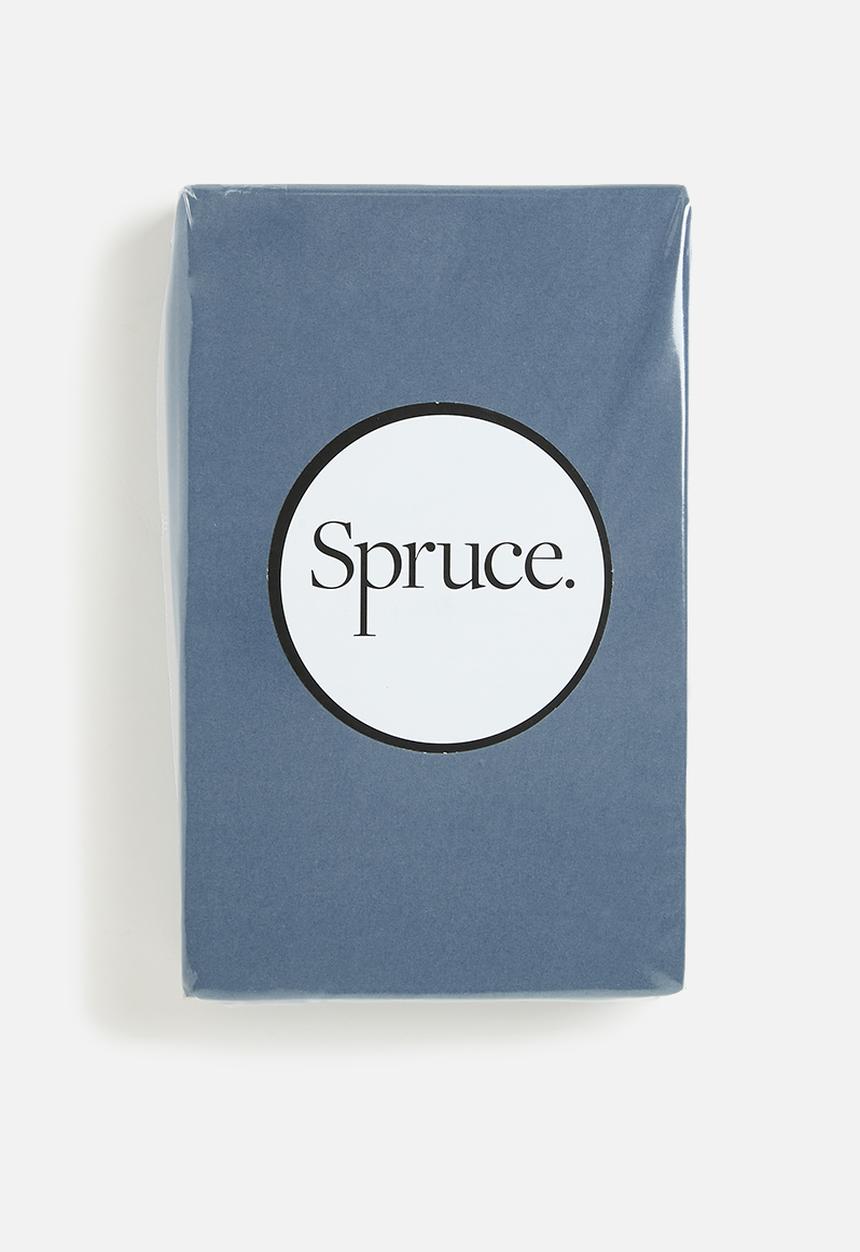 Sixth Floor - Recycled microfibre fitted sheet - steel blue
