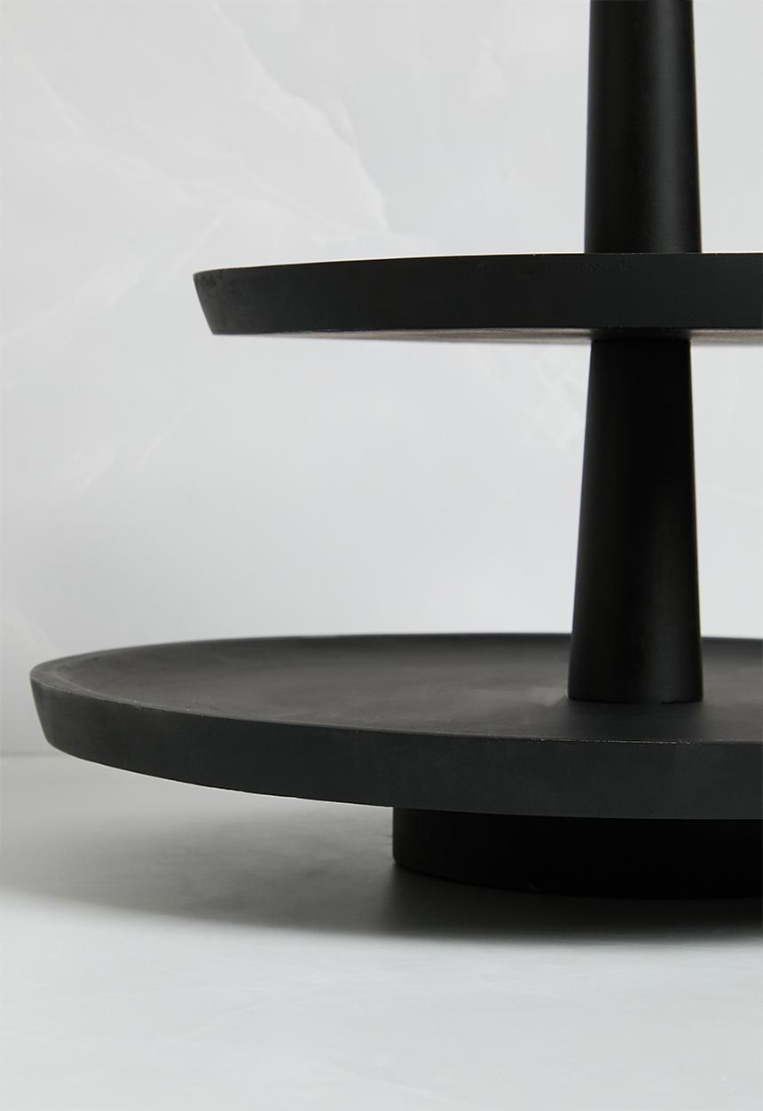 Sixth Floor - Mango Wood 2 Tier Serving Stand - Black
