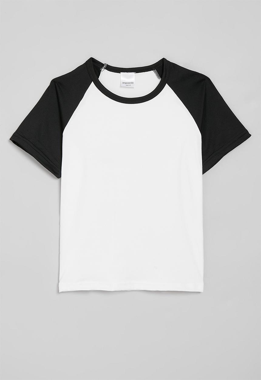 Pop Candy - Raglan tee - black & white