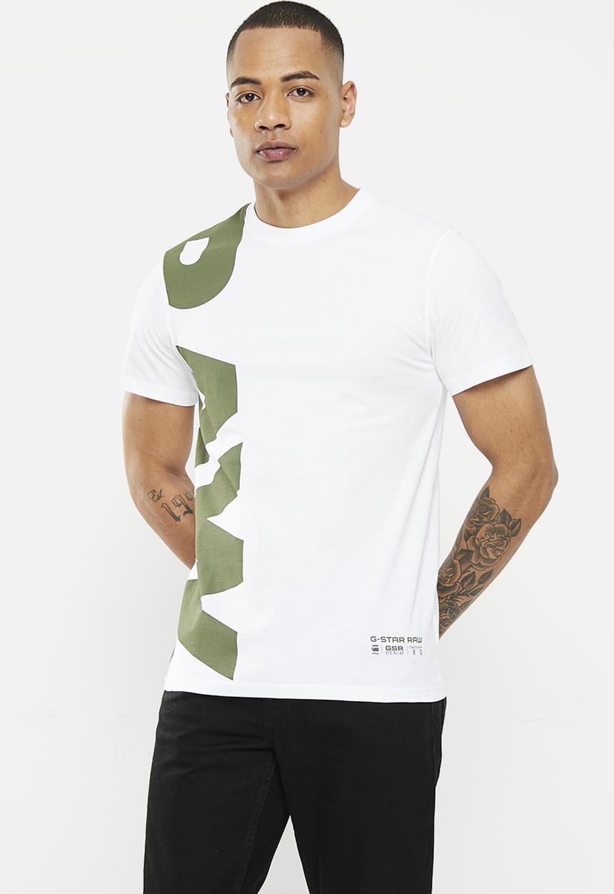 G-STAR - Graphic 12 slim r short sleeve tee - white