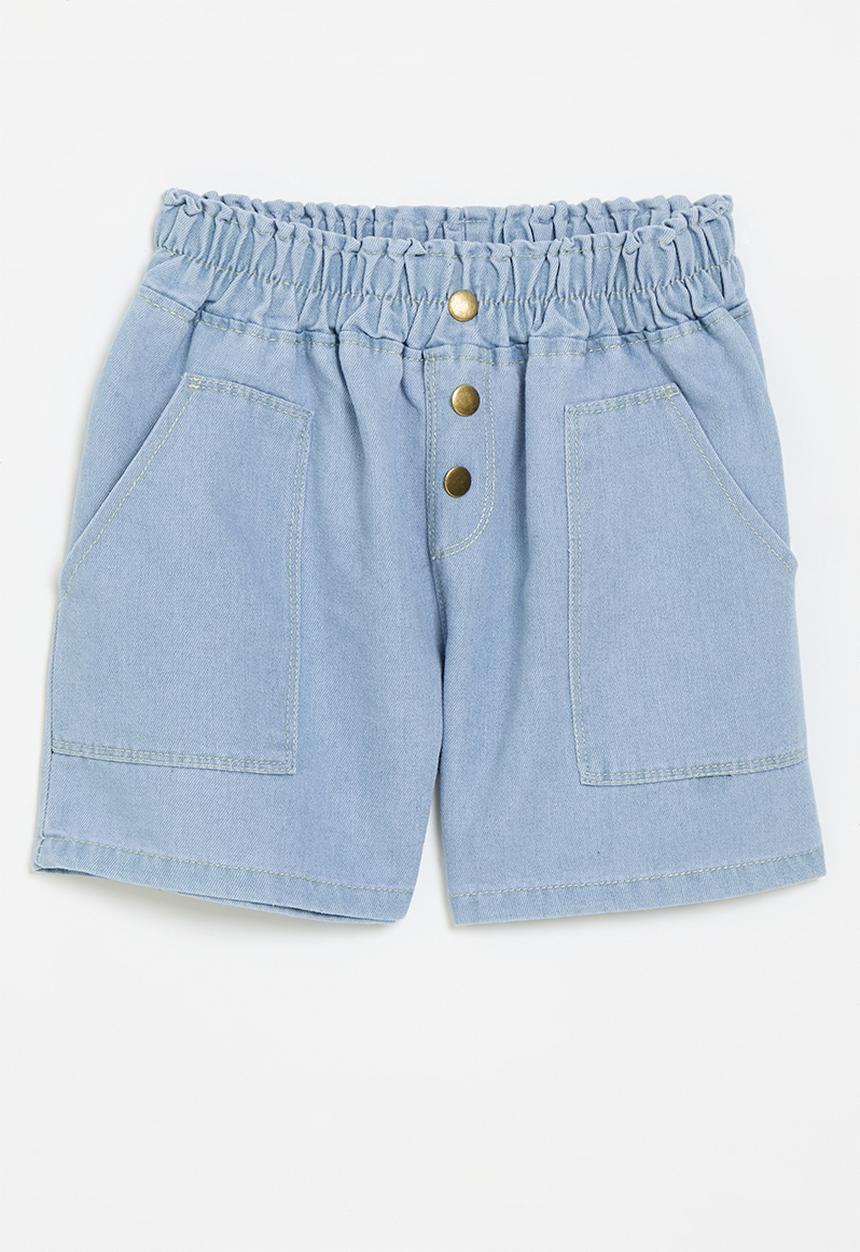 Pop Candy - Paperbag shorts - blue