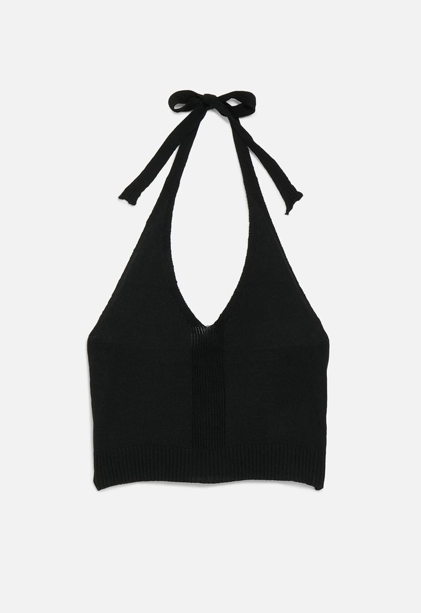Pop Candy - Halter neck top - black