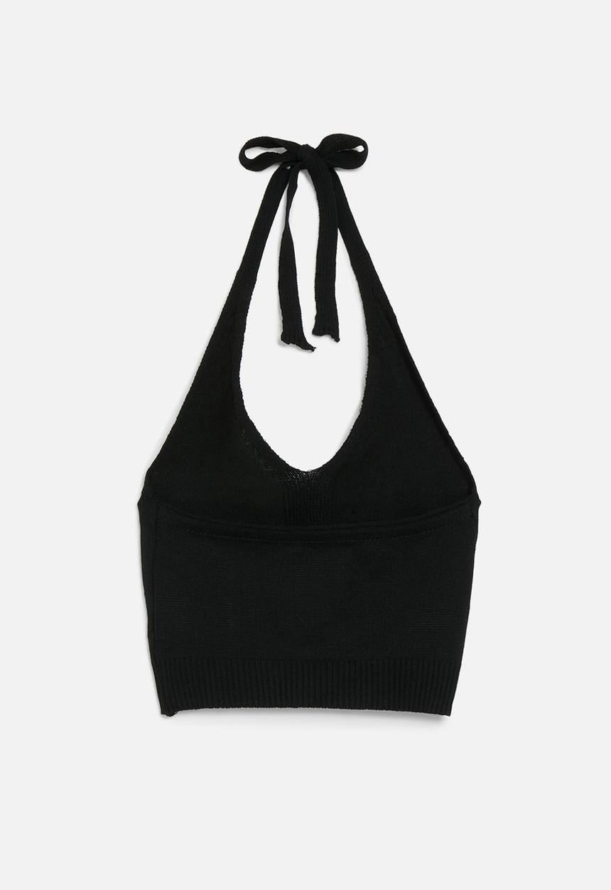 Pop Candy - Halter neck top - black