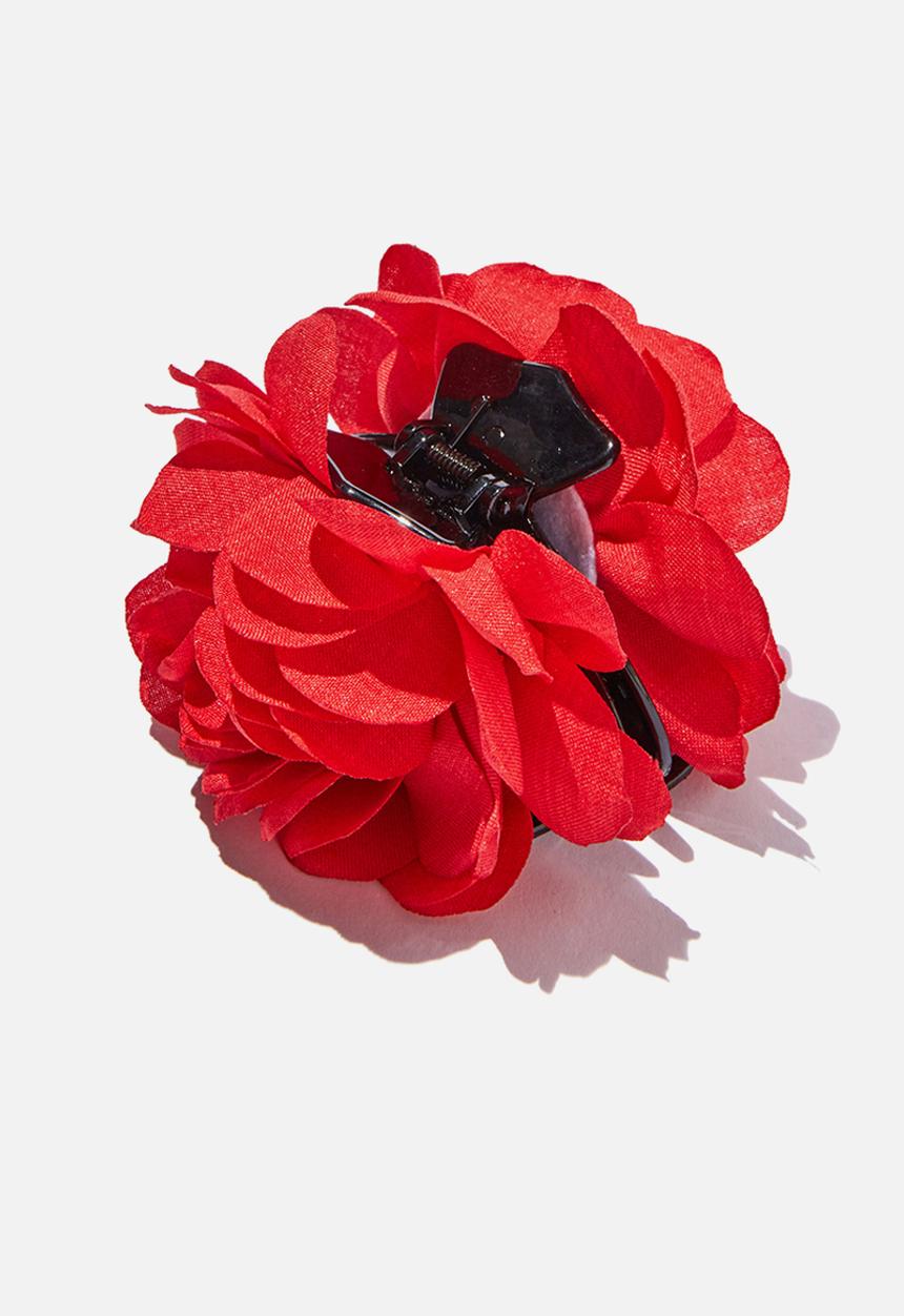 Rubi - Lily Hair Claw - Red Rose