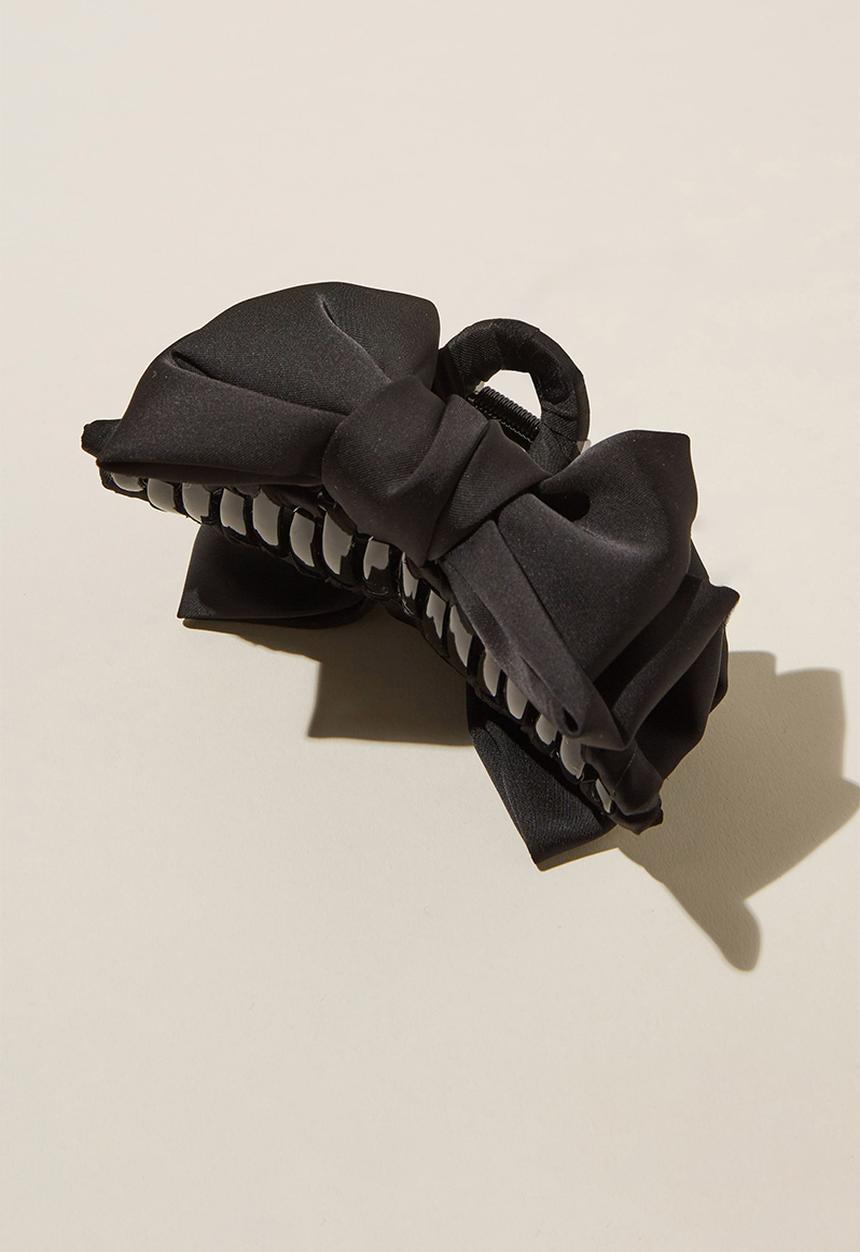Rubi - Lily Hair Claw - Black Bow