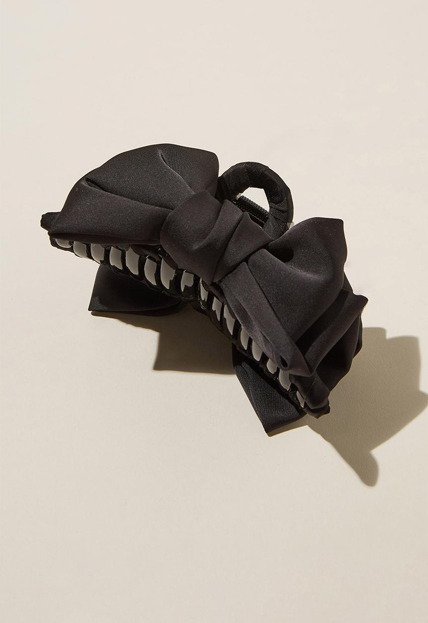 Rubi - Lily Hair Claw - Black Bow