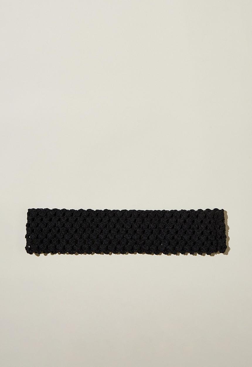Rubi - Crochet Headband - Black