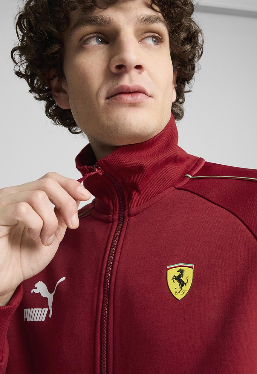 PUMA - Ferrari Race Iconic T7 Track Jacket - Intense Red-Speed Yellow