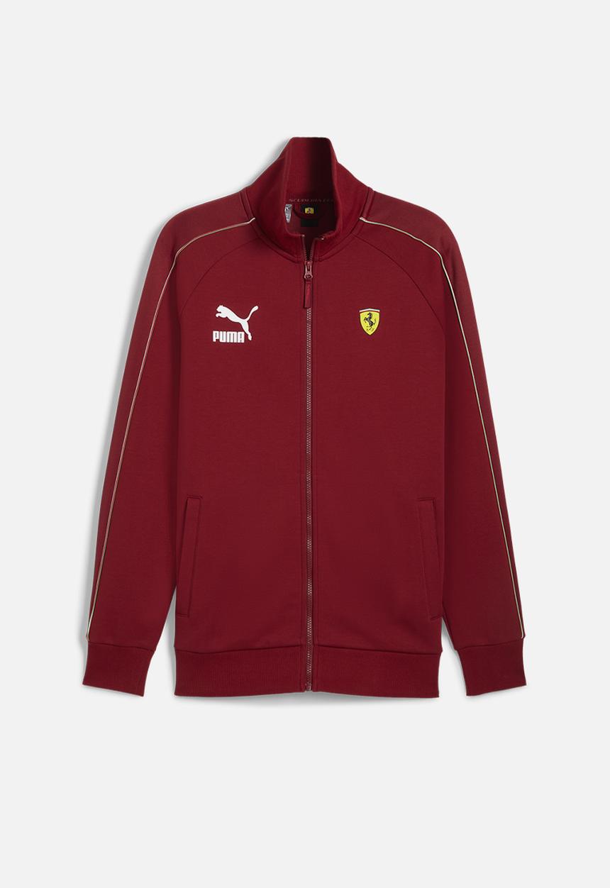 PUMA - Ferrari Race Iconic T7 Track Jacket - Intense Red-Speed Yellow