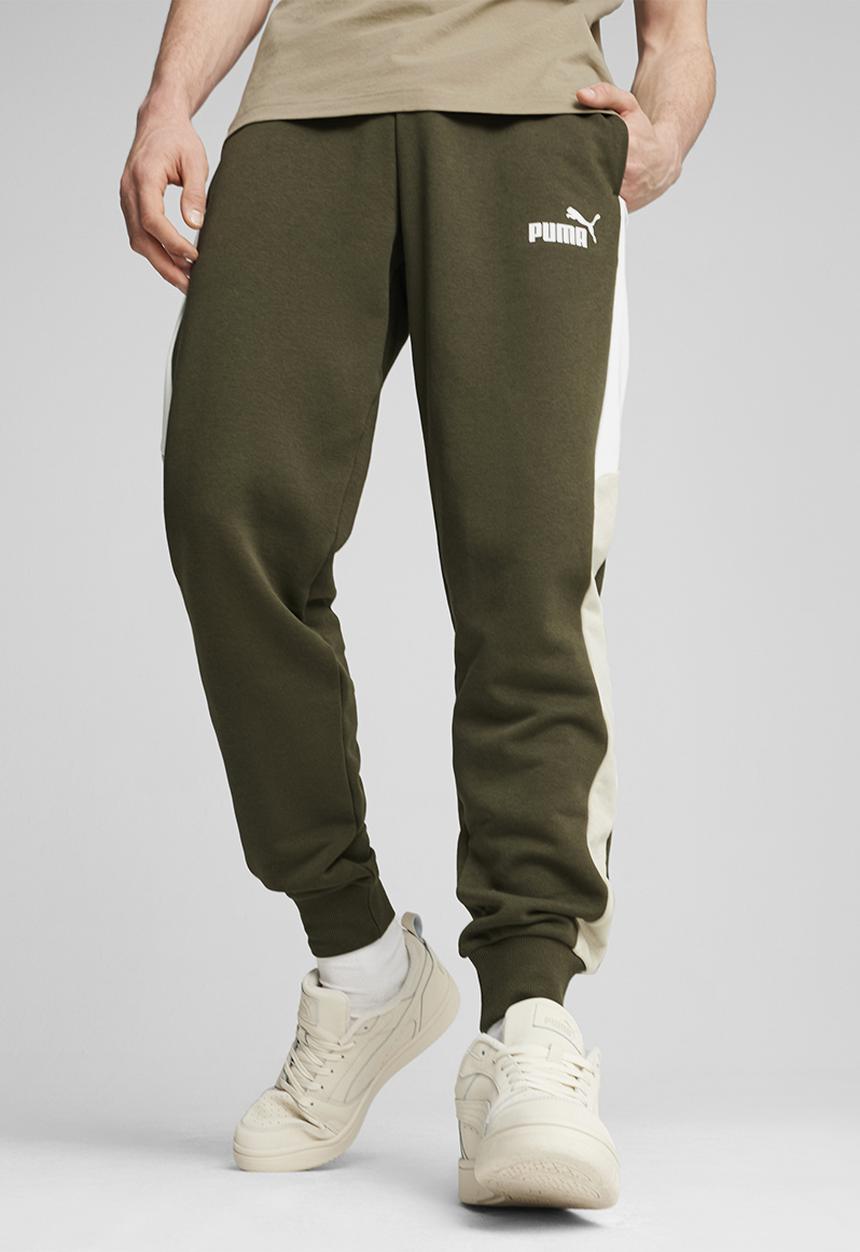 PUMA - PUMA POWER Colorblock Sweatpants TR cl - Dark Olive