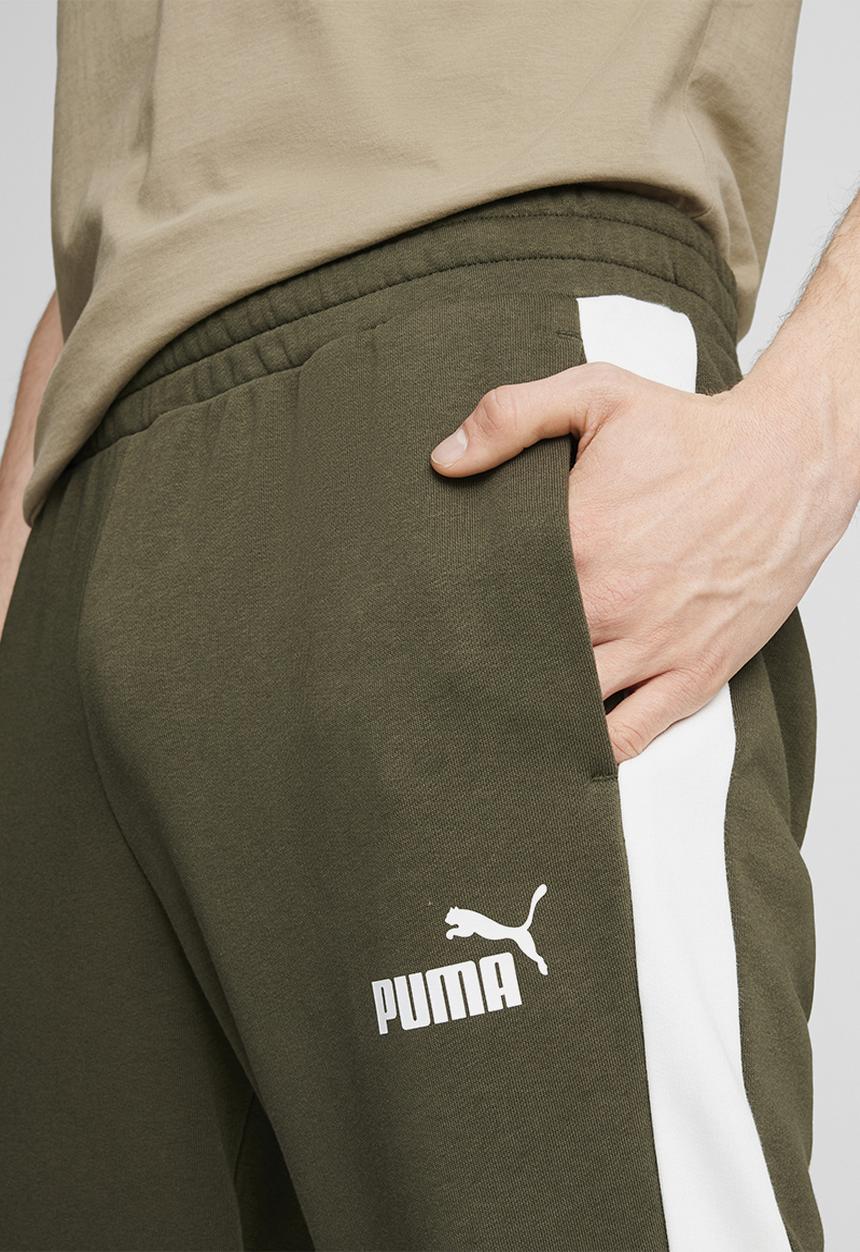 PUMA - PUMA POWER Colorblock Sweatpants TR cl - Dark Olive