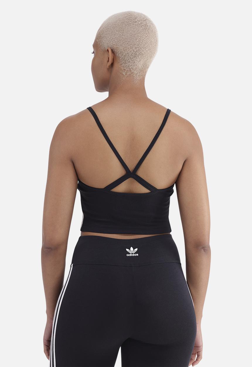 adidas Originals - 3 s crop top w - black