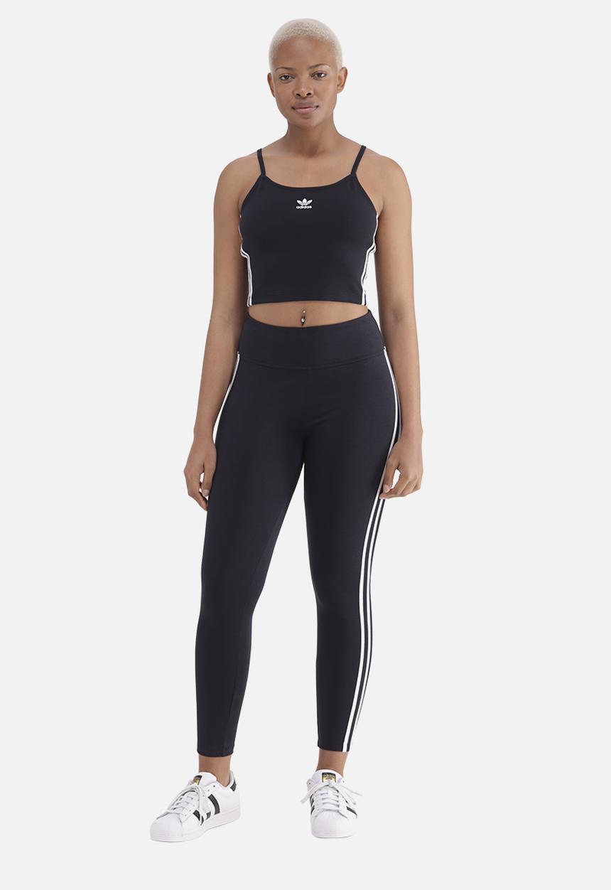 adidas Originals - 3 s crop top w - black