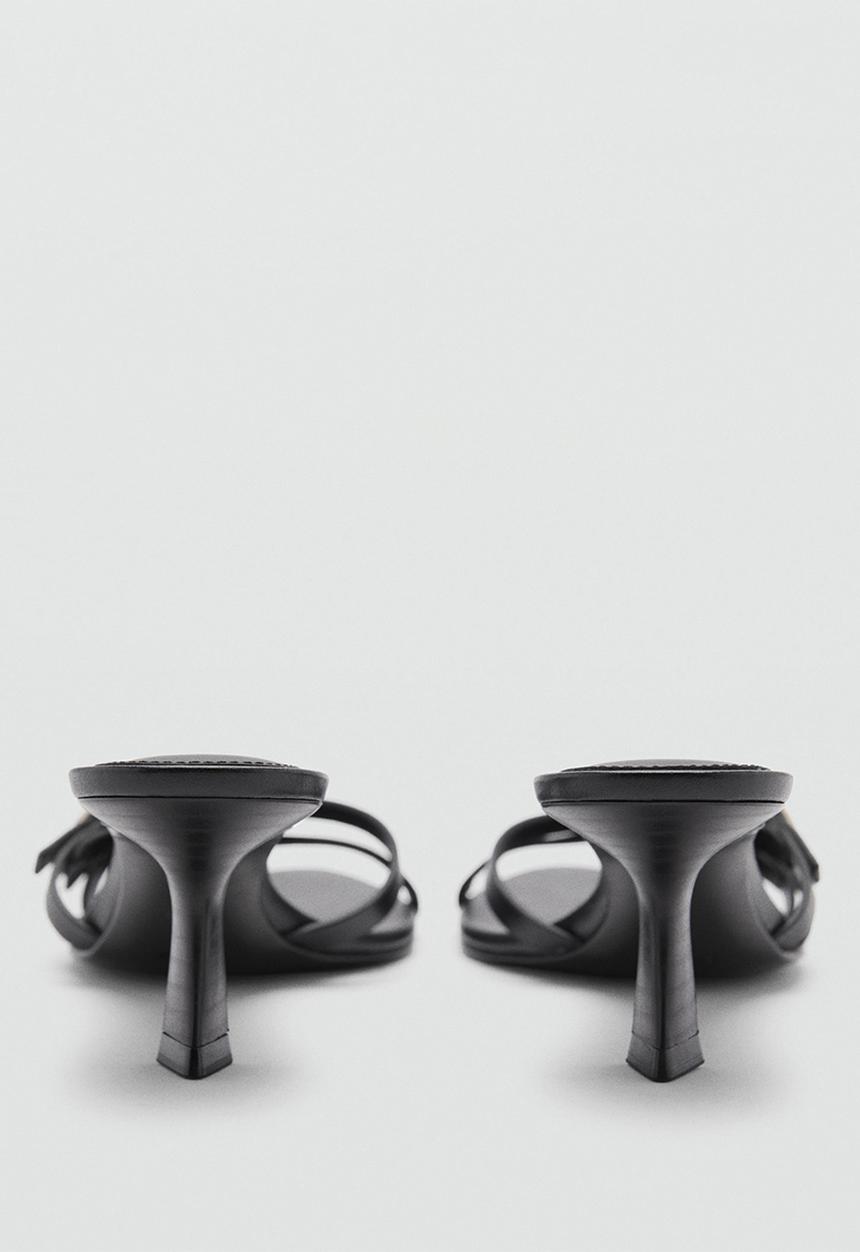 MANGO - Monk mule heel - black