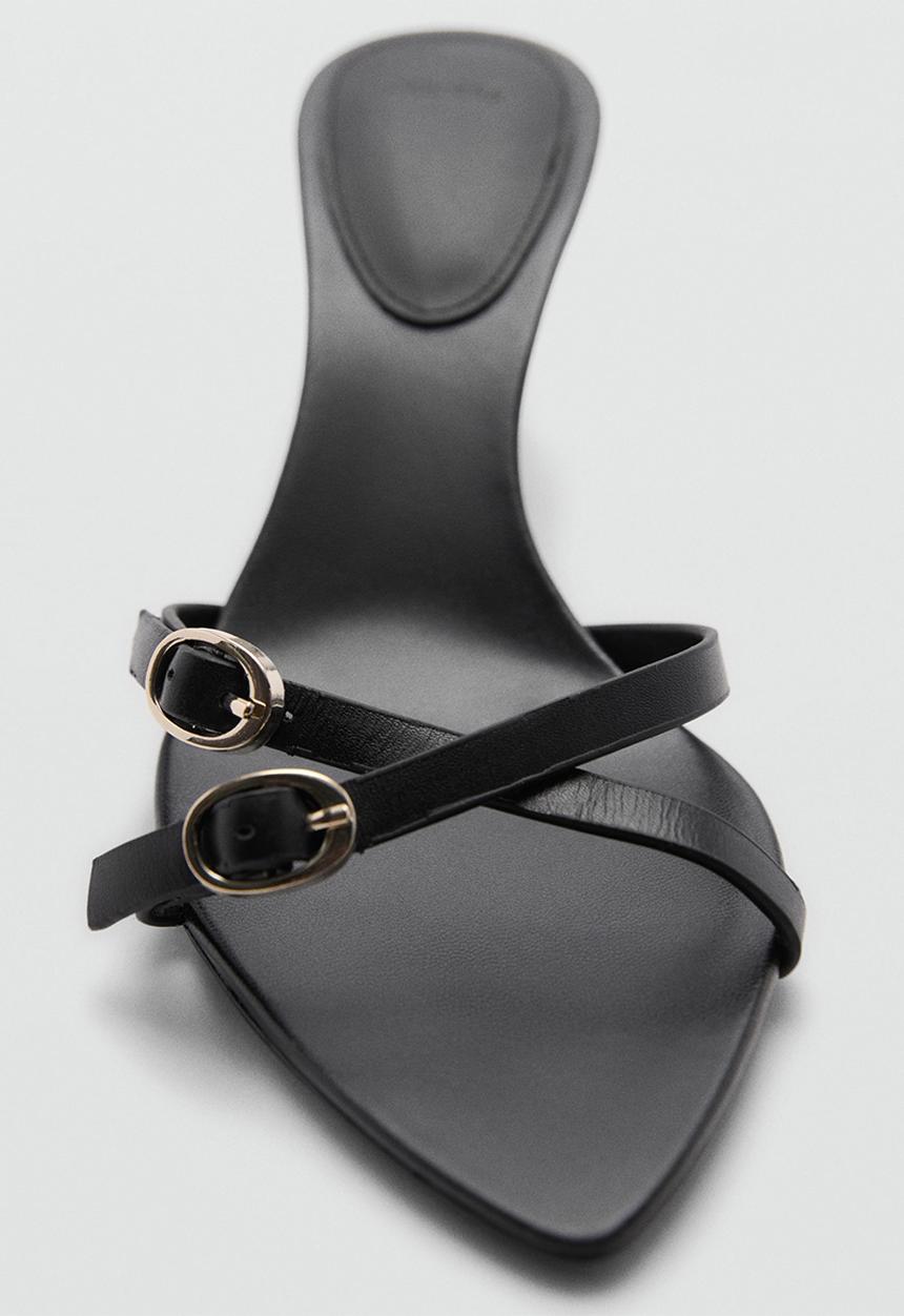 MANGO - Monk mule heel - black