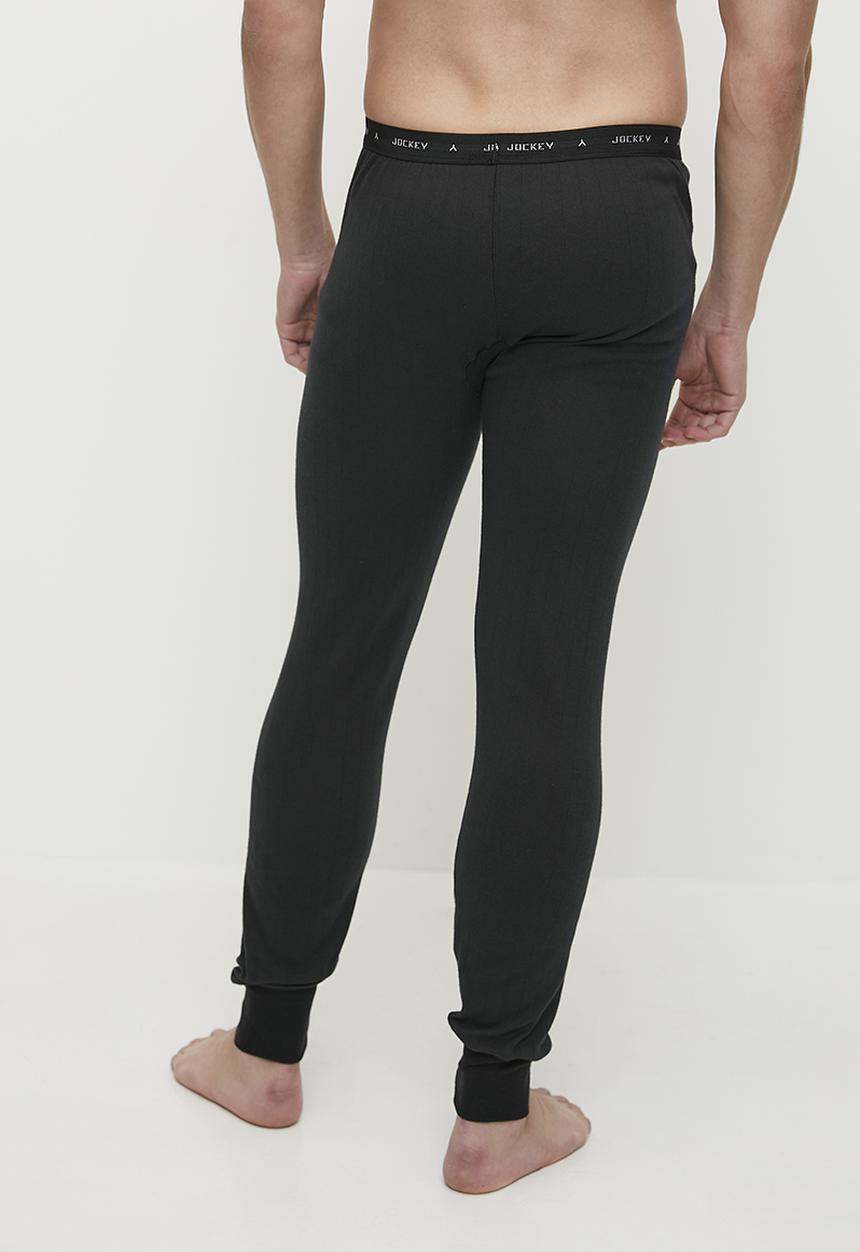 Jockey - 1 Pack drop needle interlock long john - black