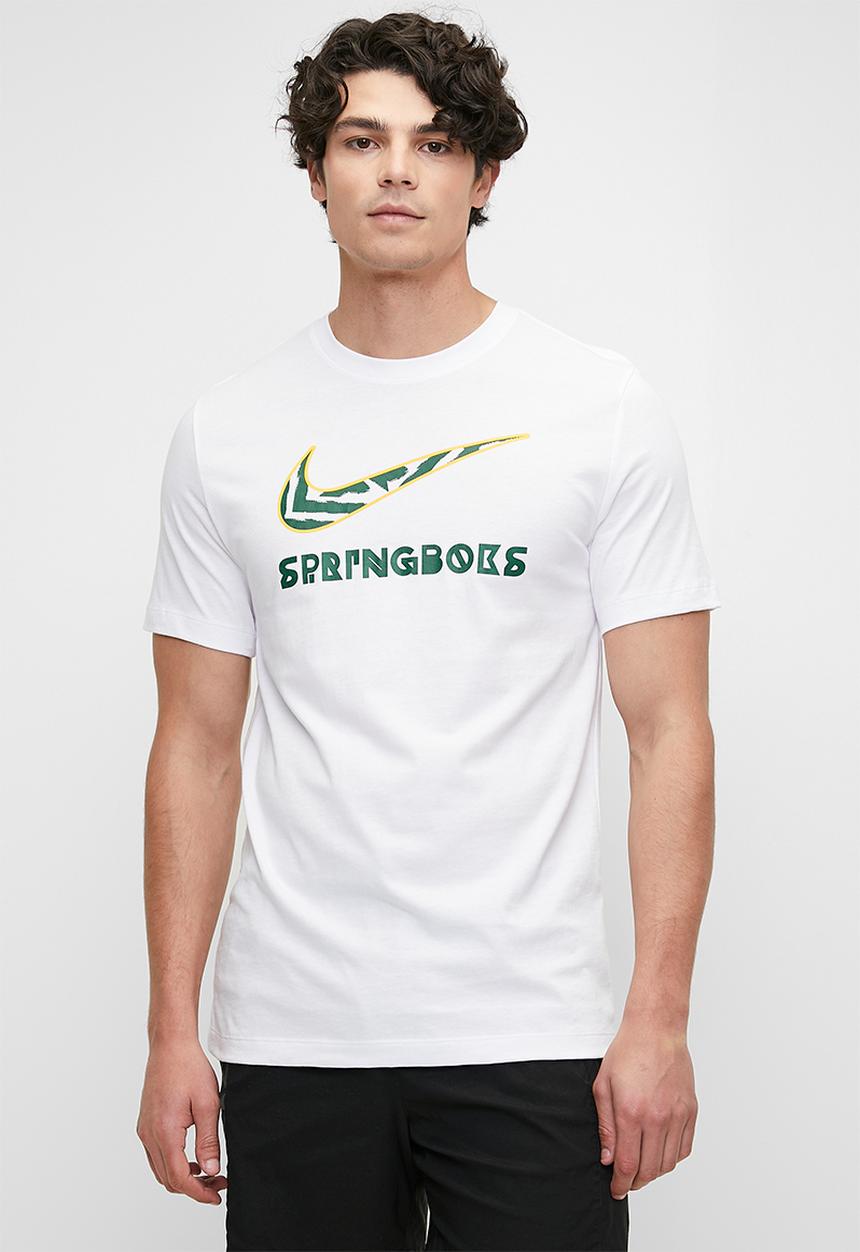 Nike - Springbok graphic tee - white/gorge green/university gold