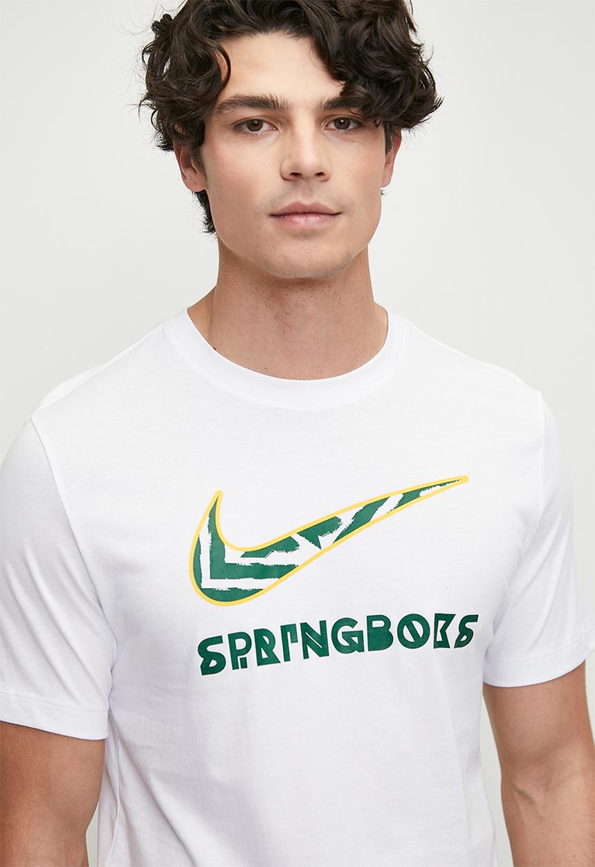 Nike - Springbok graphic tee - white/gorge green/university gold