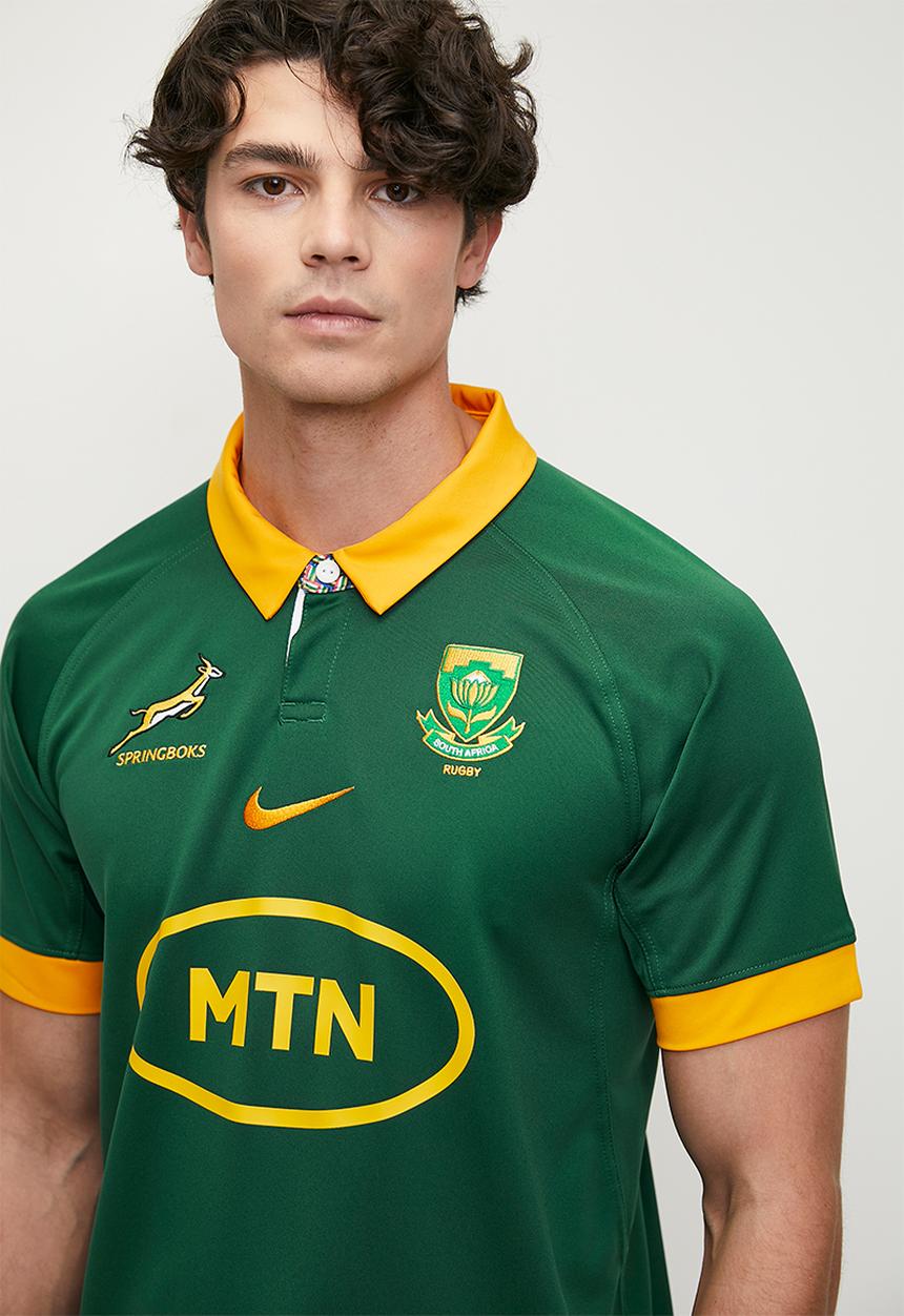 Nike - Springbok Men's Home 23/24 Stadium Jersey - gorge green/univer gold