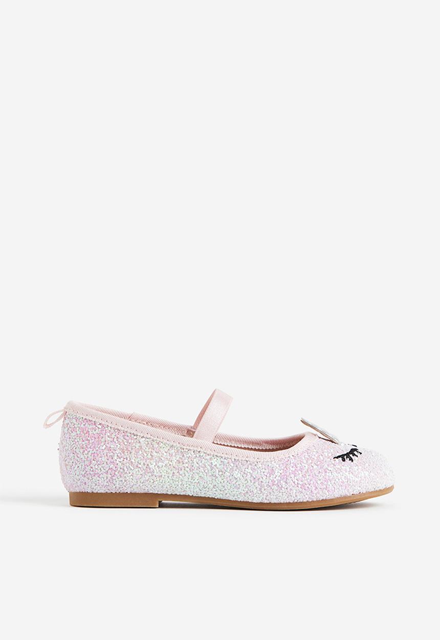 H&M - Appliquéd ballet pumps - pink