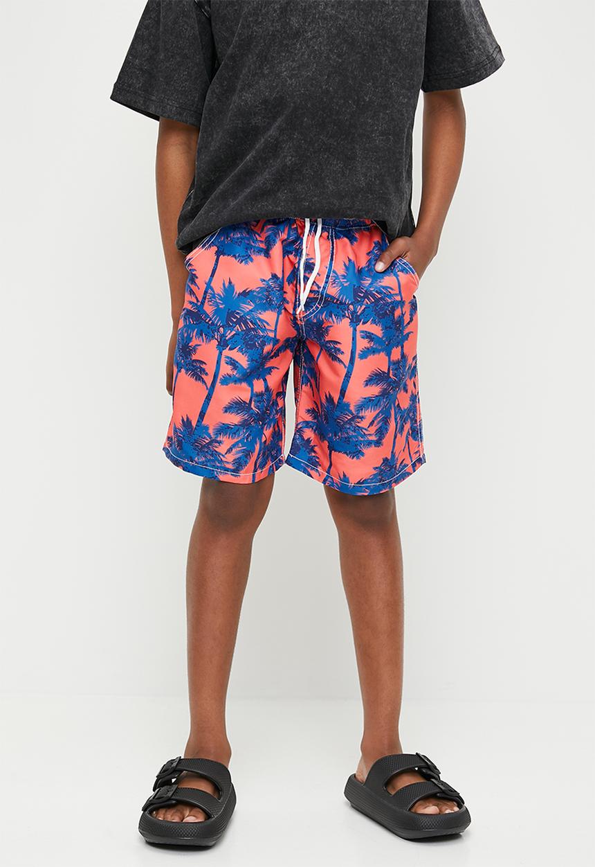 Pop Candy - Printed board shorts - blue & orange