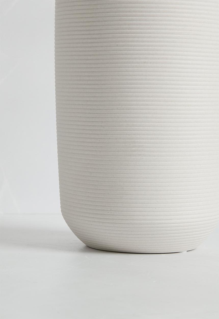 Sixth Floor - Cylinder Ceramic Vase - White