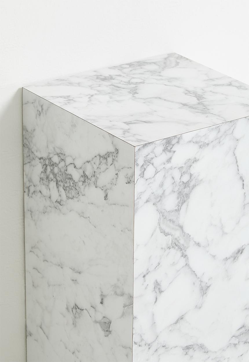 Me&Co - Bagnara Plinth- Faux white marble 