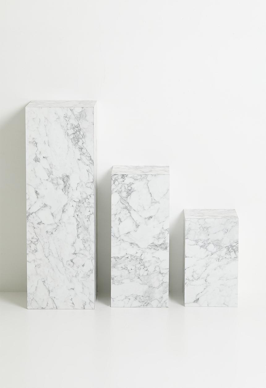 Me&Co - Bagnara Plinth- Faux white marble 