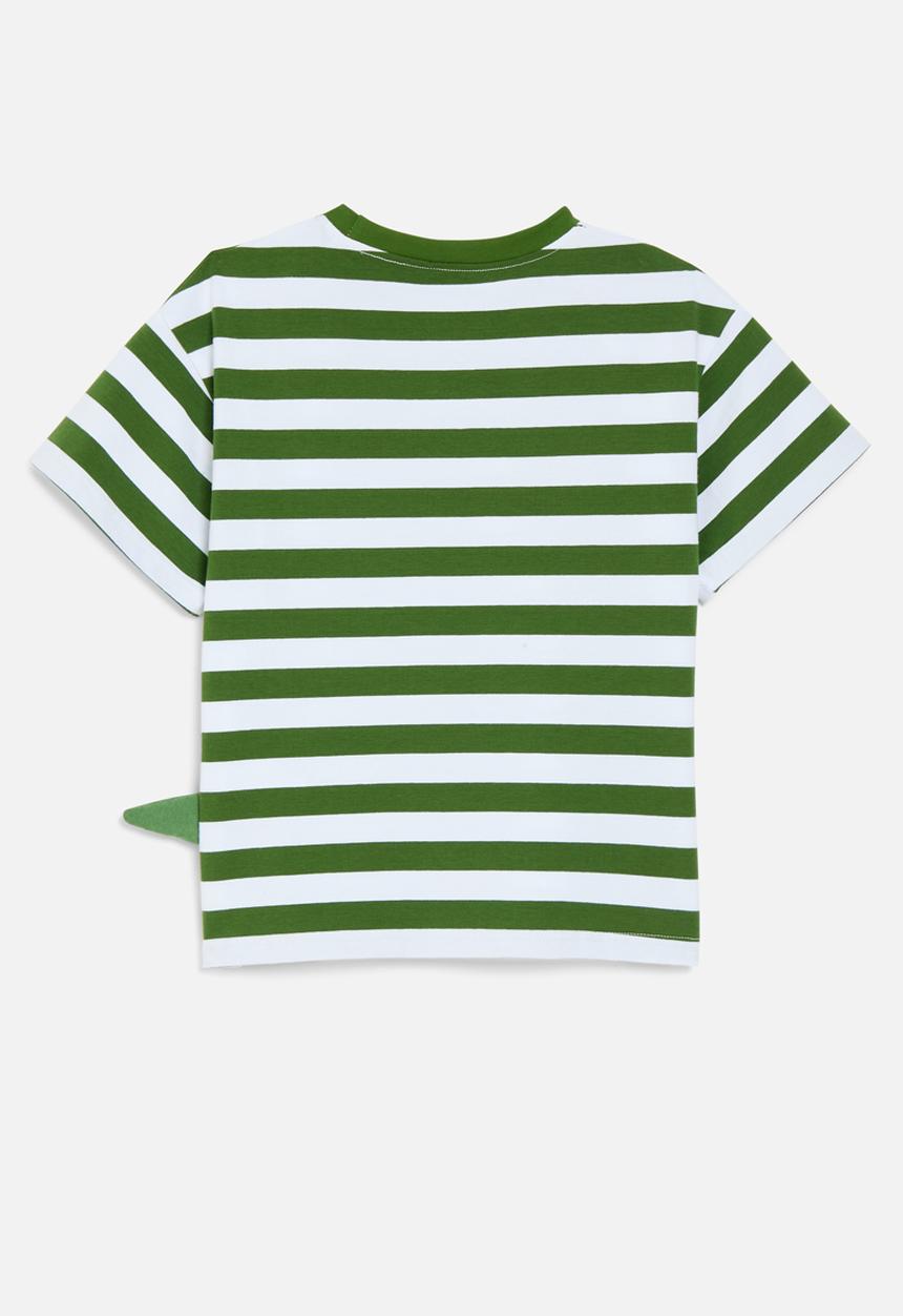 Pop Candy - Striped tee - green & white